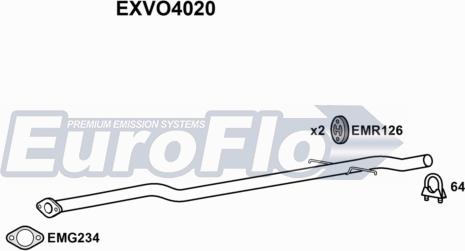 EuroFlo EXVO4020 - Труба вихлопного газу autocars.com.ua