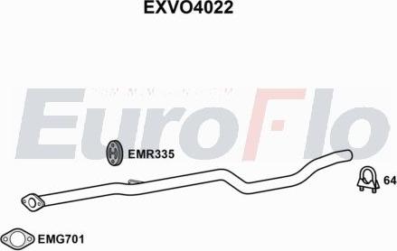 EuroFlo EXVO4022 - Труба вихлопного газу autocars.com.ua