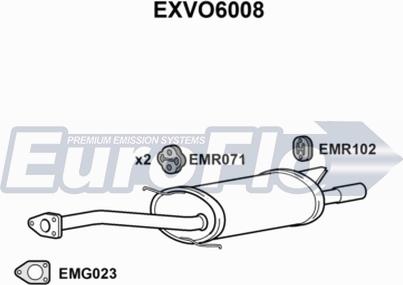 EuroFlo EXVO6008 - Глушник вихлопних газів кінцевий autocars.com.ua