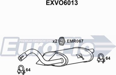 EuroFlo EXVO6013 - Глушник вихлопних газів кінцевий autocars.com.ua