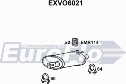 EuroFlo EXVO6021 - Глушник вихлопних газів кінцевий autocars.com.ua