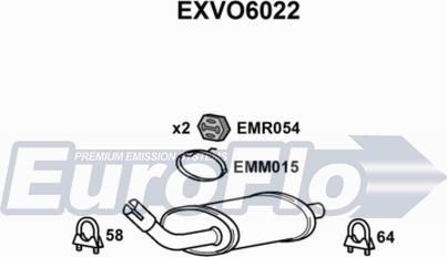 EuroFlo EXVO6022 - Глушник вихлопних газів кінцевий autocars.com.ua