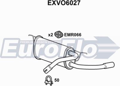 EuroFlo EXVO6027 - Глушник вихлопних газів кінцевий autocars.com.ua
