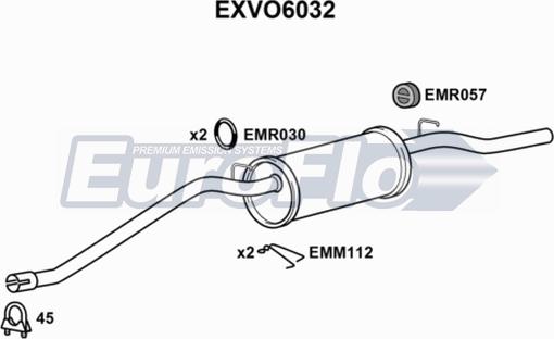 EuroFlo EXVO6032 - Глушник вихлопних газів кінцевий autocars.com.ua