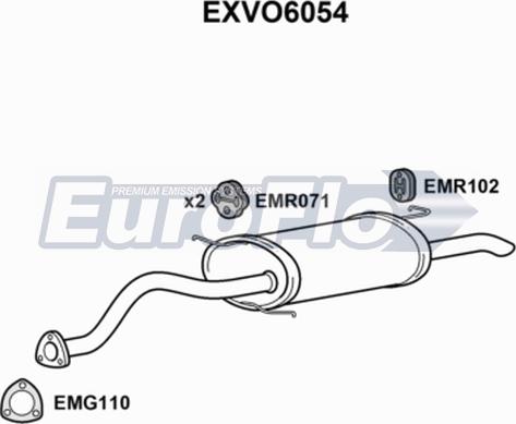 EuroFlo EXVO6054 - Глушник вихлопних газів кінцевий autocars.com.ua