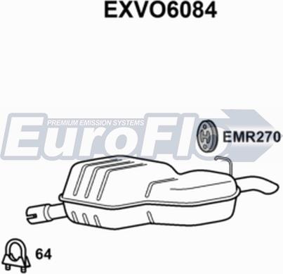 EuroFlo EXVO6084 - Глушник вихлопних газів кінцевий autocars.com.ua