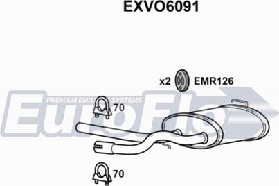 EuroFlo EXVO6091 - Глушник вихлопних газів кінцевий autocars.com.ua