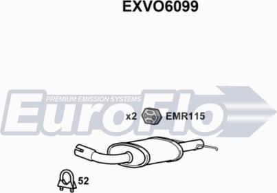 EuroFlo EXVO6099 - Глушник вихлопних газів кінцевий autocars.com.ua