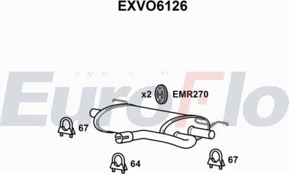 EuroFlo EXVO6126 - Глушник вихлопних газів кінцевий autocars.com.ua