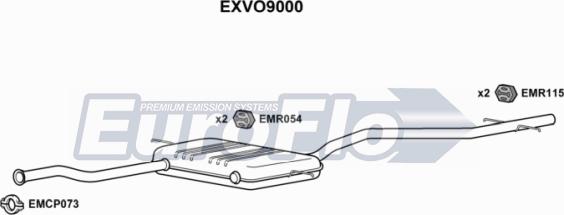 EuroFlo EXVO9000 - Середній / кінцевий глушник ОГ autocars.com.ua