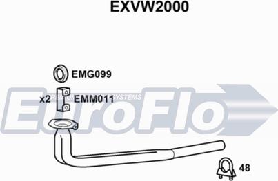 EuroFlo EXVW2000 - Труба вихлопного газу autocars.com.ua