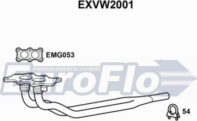 EuroFlo EXVW2001 - Труба вихлопного газу autocars.com.ua