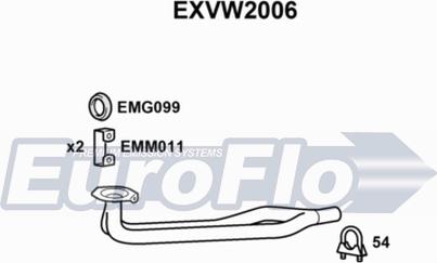 EuroFlo EXVW2006 - Труба вихлопного газу autocars.com.ua