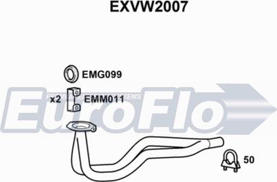 EuroFlo EXVW2007 - Труба вихлопного газу autocars.com.ua