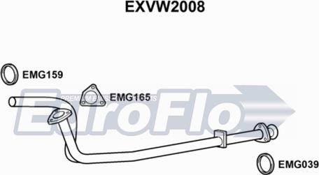 EuroFlo EXVW2008 - Труба вихлопного газу autocars.com.ua