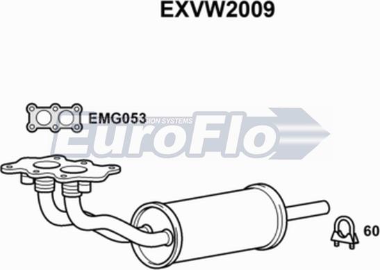 EuroFlo EXVW2009 - Труба вихлопного газу autocars.com.ua