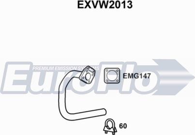 EuroFlo EXVW2013 - Труба вихлопного газу autocars.com.ua