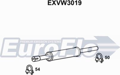 EuroFlo EXVW3019 - Середній глушник вихлопних газів autocars.com.ua