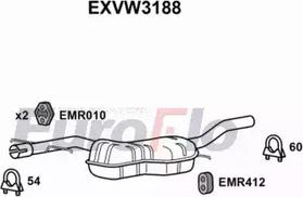 EuroFlo EXVW3188 - Середній глушник вихлопних газів autocars.com.ua