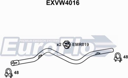 EuroFlo EXVW4016 - Труба вихлопного газу autocars.com.ua