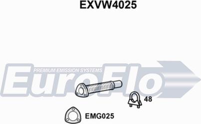 EuroFlo EXVW4025 - Труба вихлопного газу autocars.com.ua