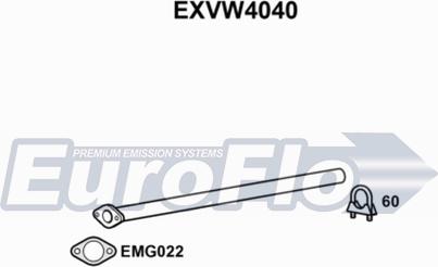 EuroFlo EXVW4040 - Труба вихлопного газу autocars.com.ua