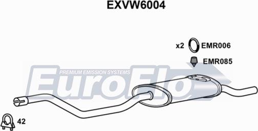 EuroFlo EXVW6004 - Глушник вихлопних газів кінцевий autocars.com.ua