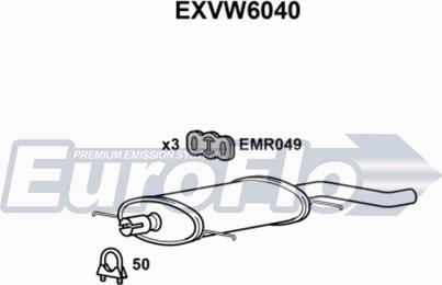 EuroFlo EXVW6040 - Глушник вихлопних газів кінцевий autocars.com.ua