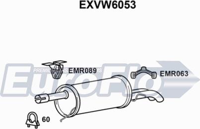 EuroFlo EXVW6053 - Глушник вихлопних газів кінцевий autocars.com.ua