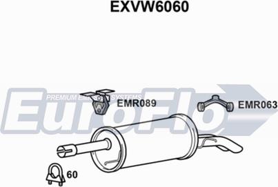 EuroFlo EXVW6060 - Глушник вихлопних газів кінцевий autocars.com.ua