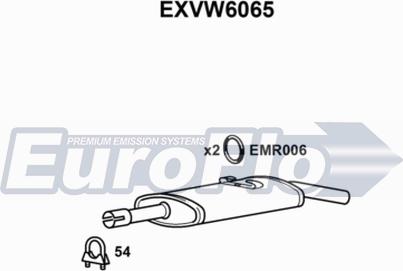 EuroFlo EXVW6065 - Глушник вихлопних газів кінцевий autocars.com.ua