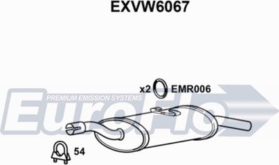 EuroFlo EXVW6067 - Глушник вихлопних газів кінцевий autocars.com.ua