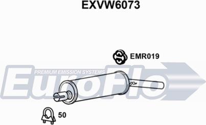 EuroFlo EXVW6073 - Глушник вихлопних газів кінцевий autocars.com.ua