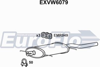 EuroFlo EXVW6079 - Глушник вихлопних газів кінцевий autocars.com.ua