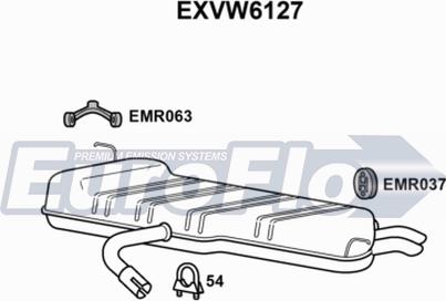 EuroFlo EXVW6127 - Глушник вихлопних газів кінцевий autocars.com.ua