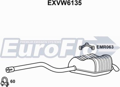 EuroFlo EXVW6135 - Глушник вихлопних газів кінцевий autocars.com.ua