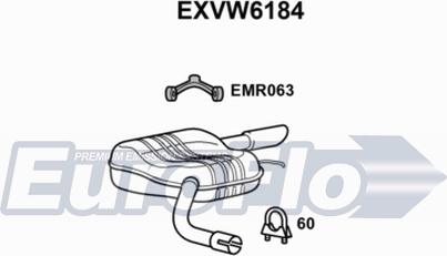 EuroFlo EXVW6184 - Глушник вихлопних газів кінцевий autocars.com.ua