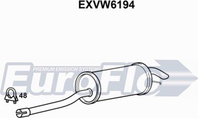 EuroFlo EXVW6194 - Глушник вихлопних газів кінцевий autocars.com.ua