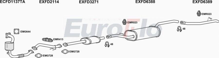 EuroFlo FDCMA10 6001 - Система випуску ОГ autocars.com.ua
