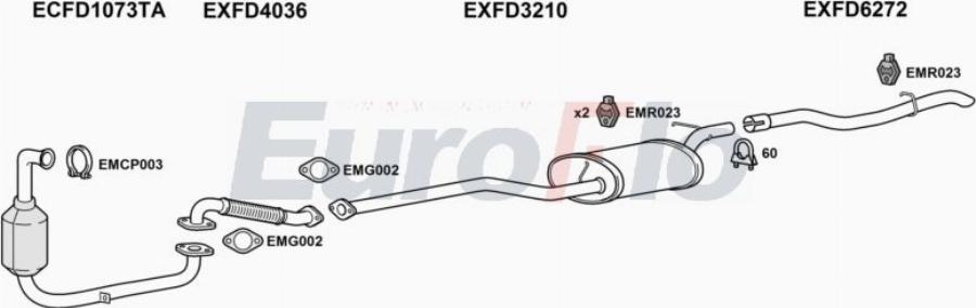 EuroFlo FDCMA16D 6001A00 - Система випуску ОГ autocars.com.ua