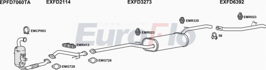 EuroFlo FDCMA16D 6008A00 - Система випуску ОГ autocars.com.ua