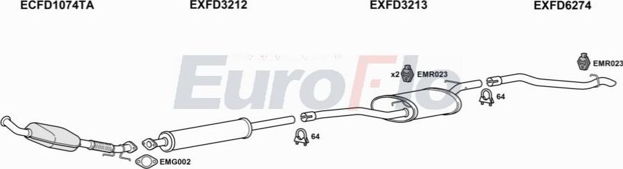 EuroFlo FDCMA20D 6001A00 - Система випуску ОГ autocars.com.ua