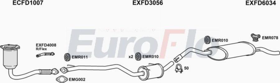 EuroFlo FDCOUR18D 7004A00 - Система випуску ОГ autocars.com.ua
