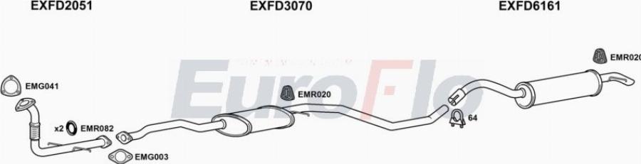 EuroFlo FDESC18D 2015A00 - Система випуску ОГ autocars.com.ua