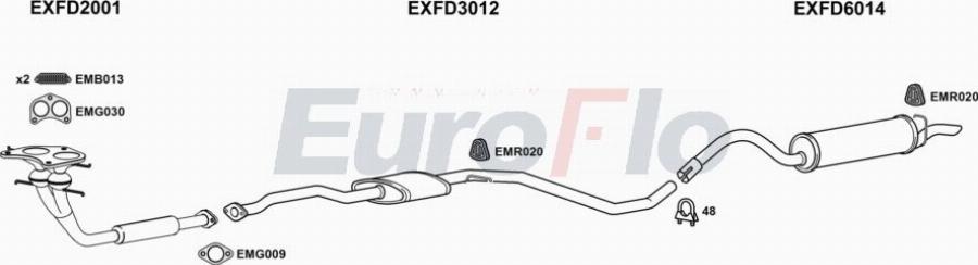 EuroFlo FDESC18D 7011A00 - Система випуску ОГ autocars.com.ua