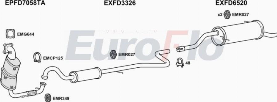 EuroFlo FDFIE10 1036D - Система випуску ОГ autocars.com.ua