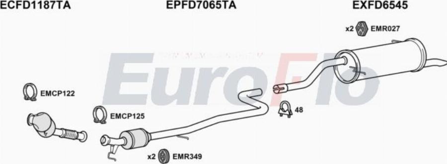 EuroFlo FDFIAC10 1008 - Система випуску ОГ autocars.com.ua