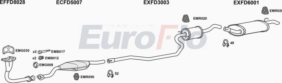 EuroFlo FDFIE11 1008A00 - Система випуску ОГ autocars.com.ua