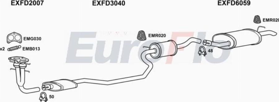 EuroFlo FDFIE18D 7001A00 - Система випуску ОГ autocars.com.ua