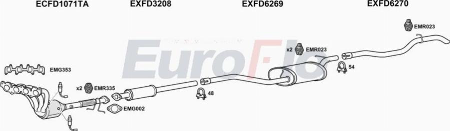 EuroFlo FDFOC16 1004A00 - Система випуску ОГ autocars.com.ua